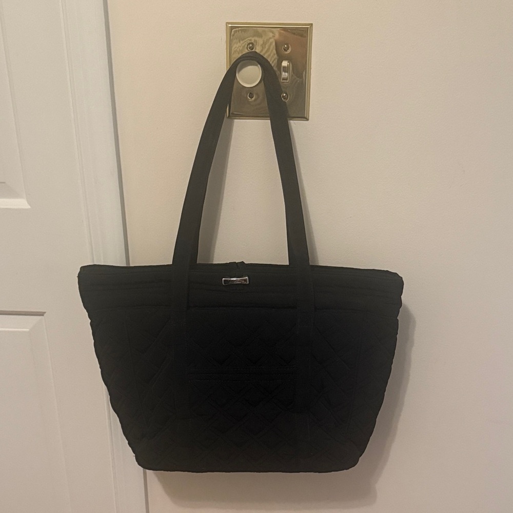 Vera Bradley Black Quilted Tote Laptop Bag